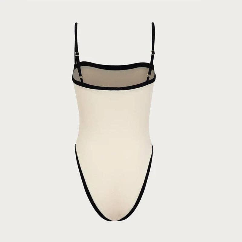 Simple Color Block Sexy One Piece Swimwear DPSW1114