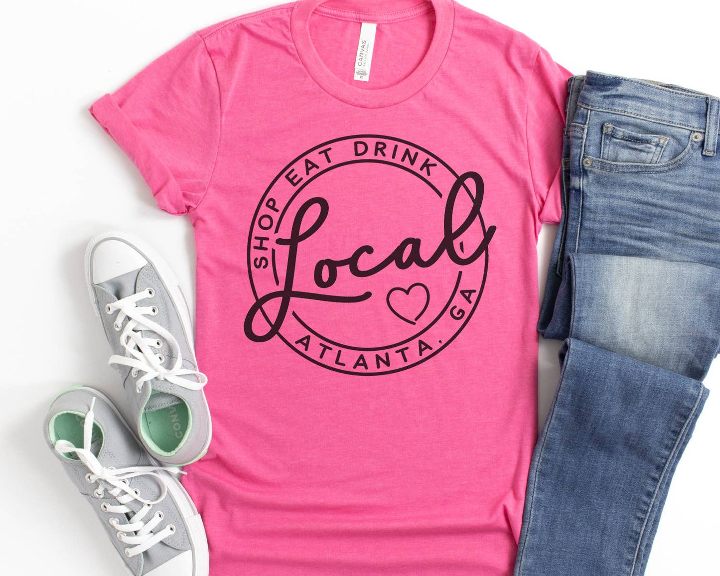 Custom Local Circle Shop Eat Drink Tee NEW COLORS