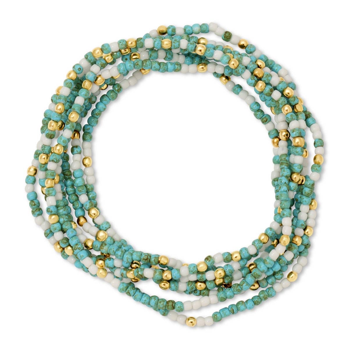 Faux Stone Assorted 2mm stretch Seed Bead bracelets