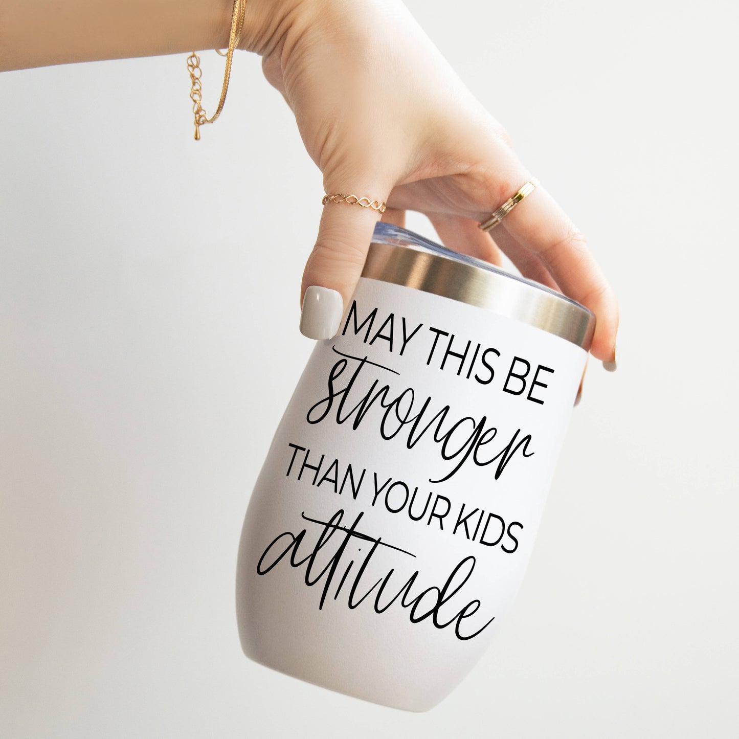 Wine Tumbler With Lid, 17oz Insulated Stainless Steel Cups