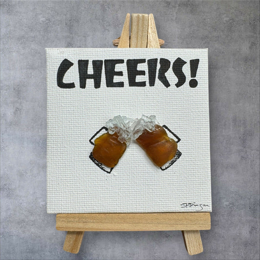 Cheers Beer mini canvas