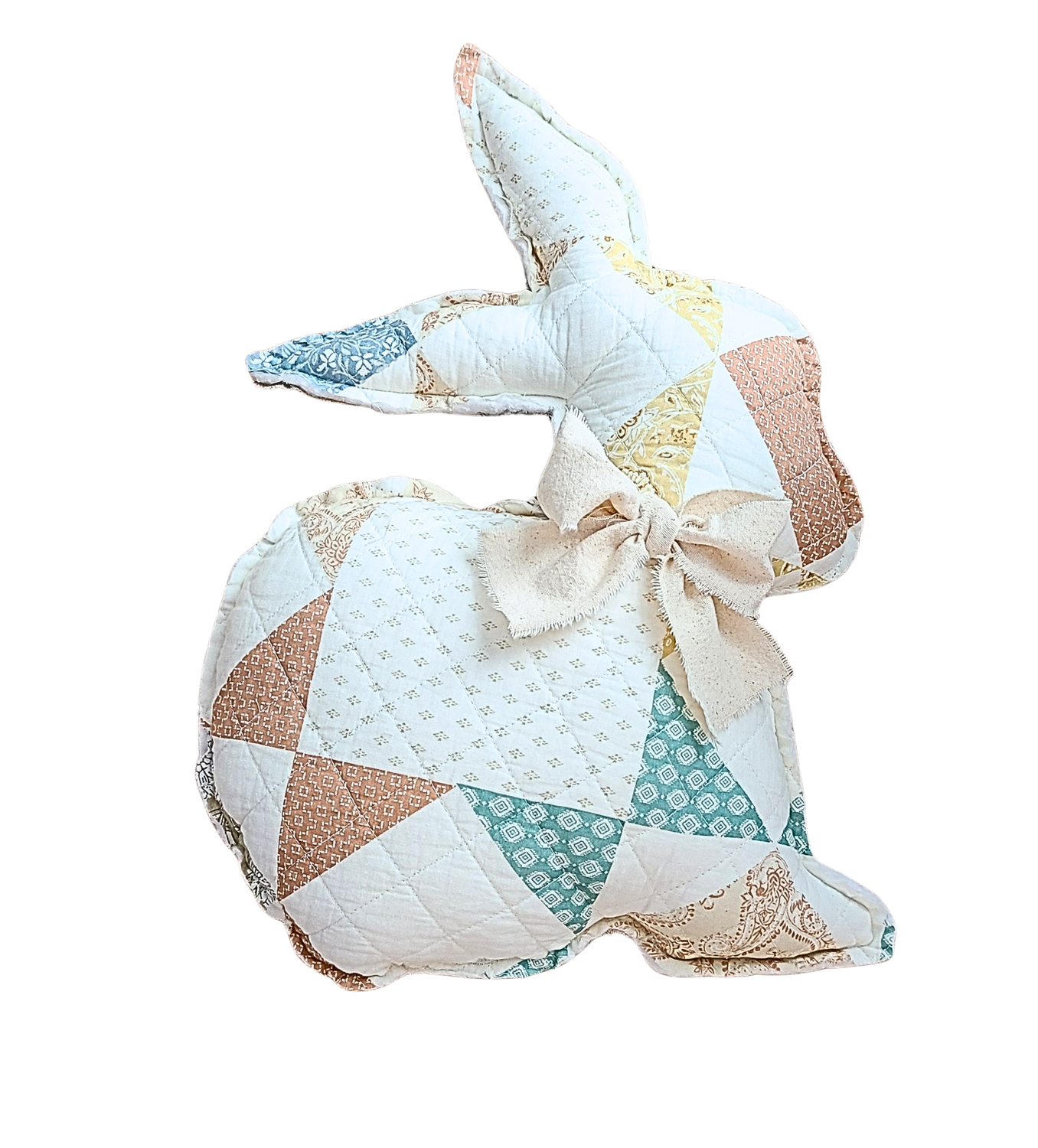 XL Bunny Quilted Handmade Pillow Decor