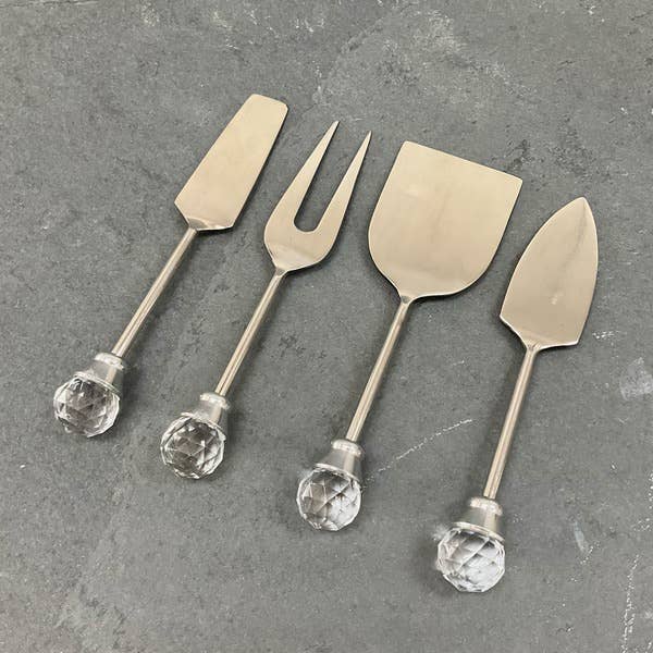 Glass Beads & Cheese Set, Stainless Steel