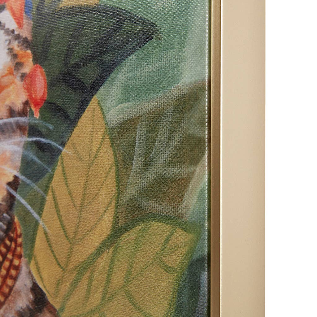 Royal Pet Portrait Framed Canvas Wall Art, Bohemian Cat
