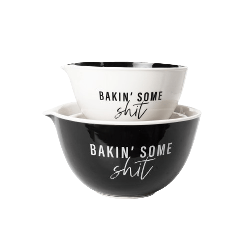 Set Bakin Some Shit Mixing Bowl S/ 2