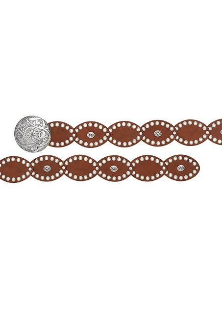 Women's Embellished Round Buckle Belt - LASCANA