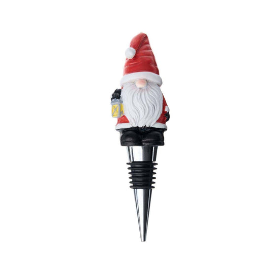 Santa Gnome Wine Stopper - Holiday Decor
