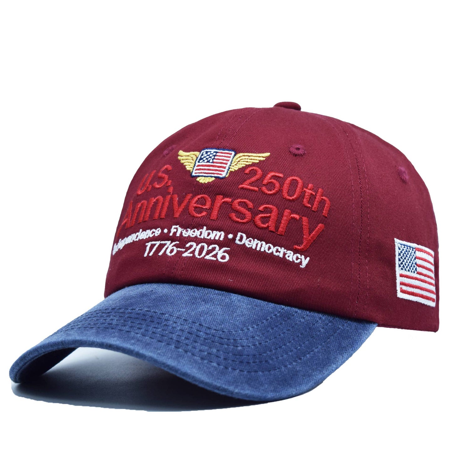 250th Anniversary Flag Embroidered Baseball Cap