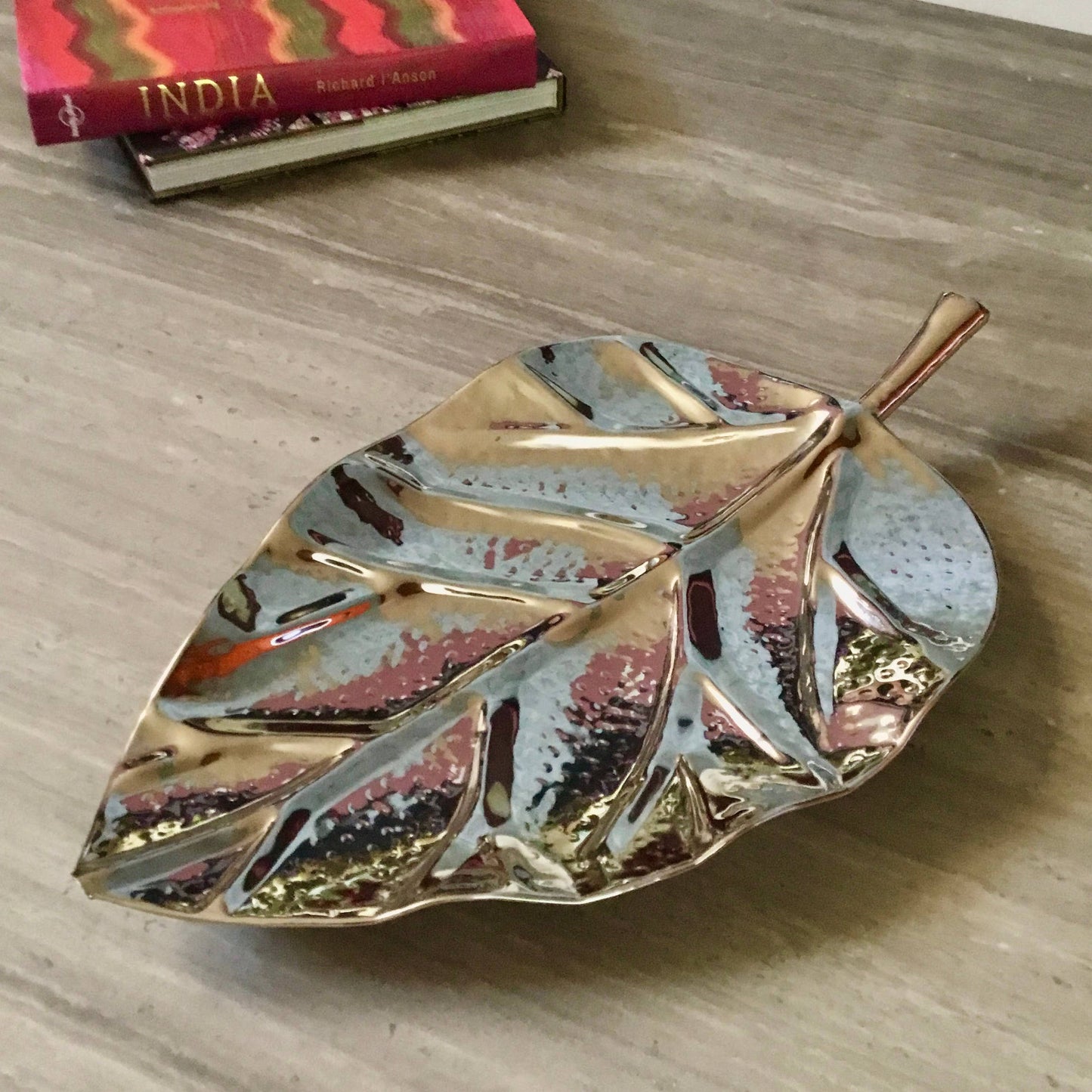 Polished Nickel Leaf Tray