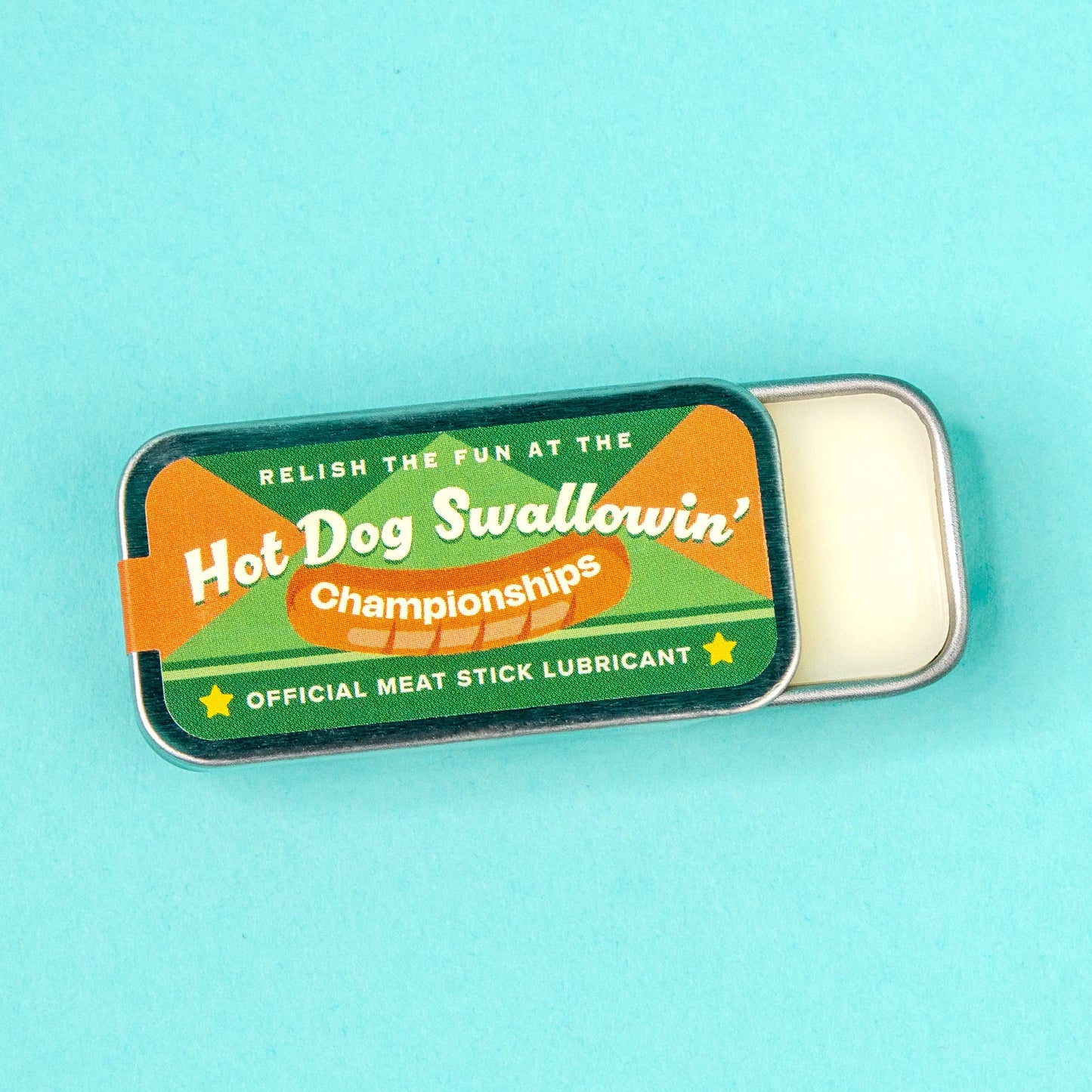 Hot Dog Swallowin' Championships Lip Balm | Funny Old School