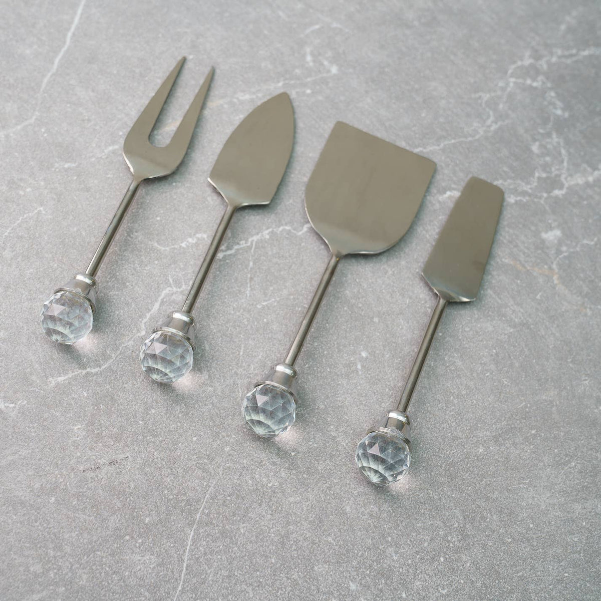 Glass Beads & Cheese Set, Stainless Steel