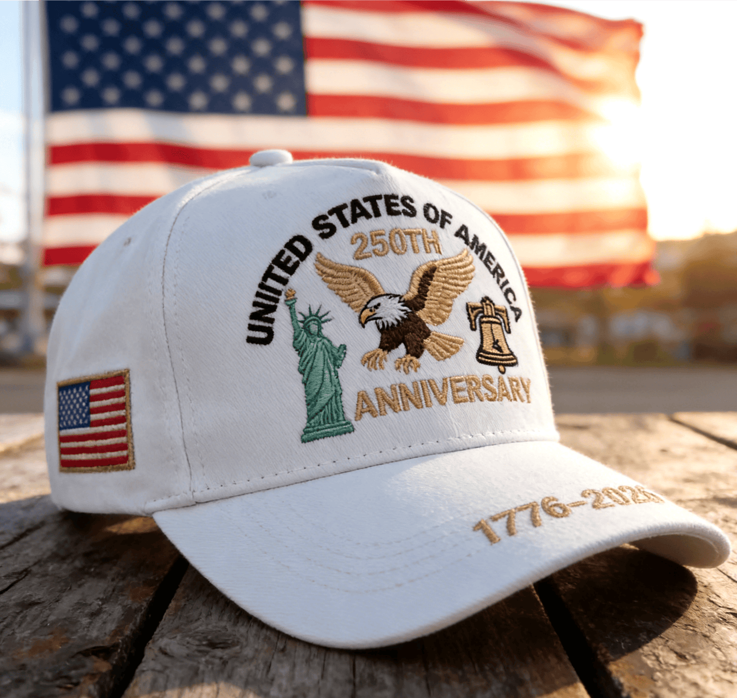 250th Anniversary Liberty Eagle Embroidered Baseball Cap