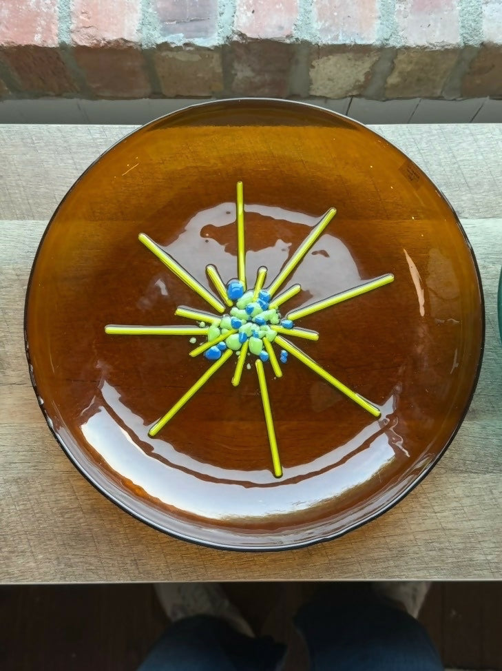 Amber Flat Bowl