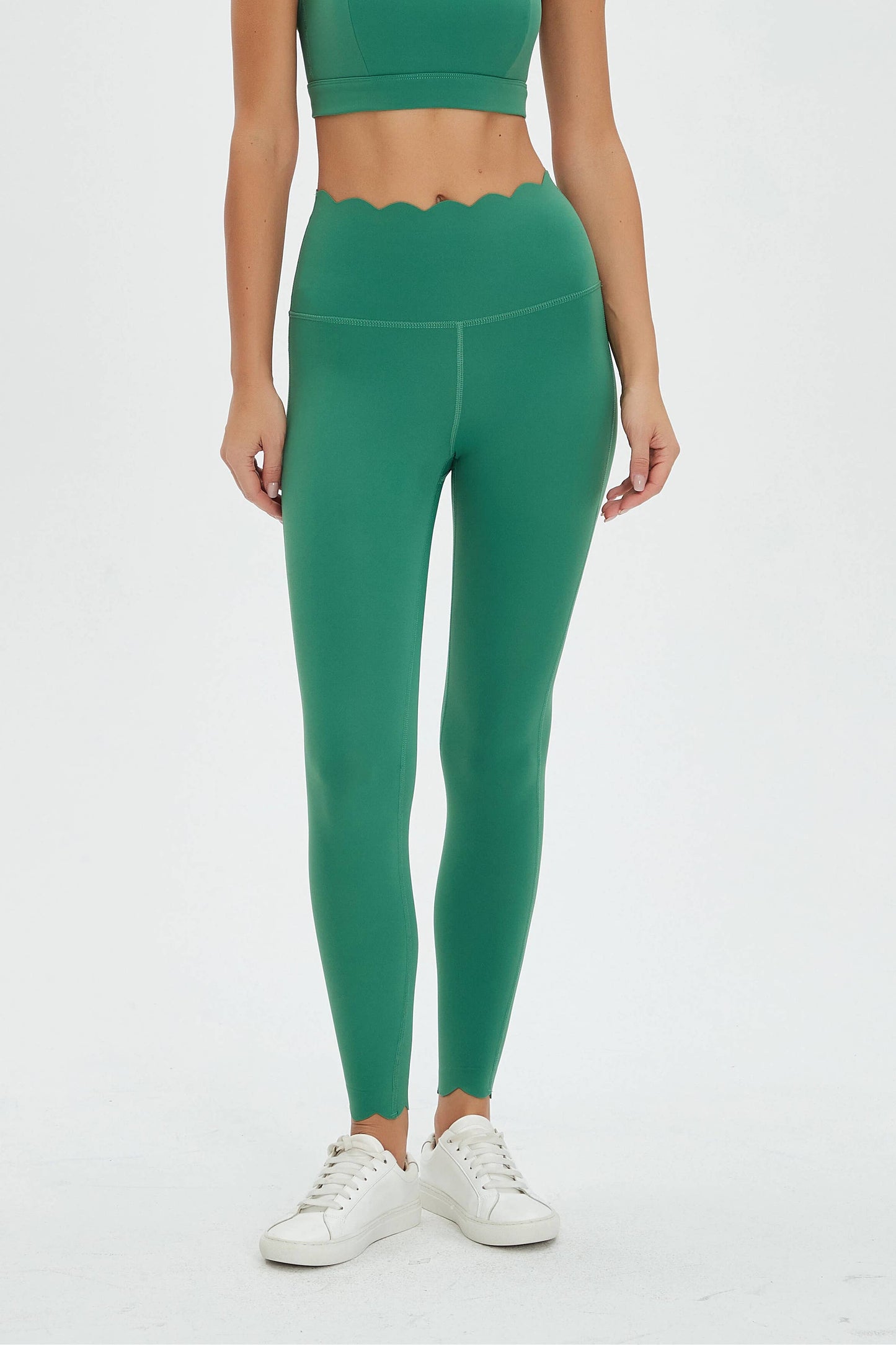 Sylvie Lycra® Scallop High Waist Leggings
