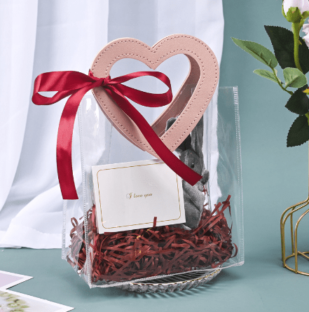 Heart Design Transparent PVC Gift Bag