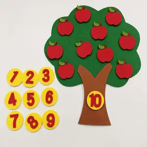 Apple Tree Learning Numbers Felt Board