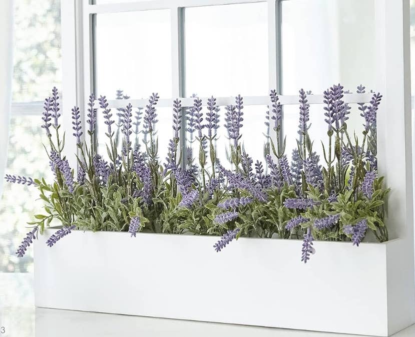17" Artificial Lavender Bush-7 sprays-Lush and natural