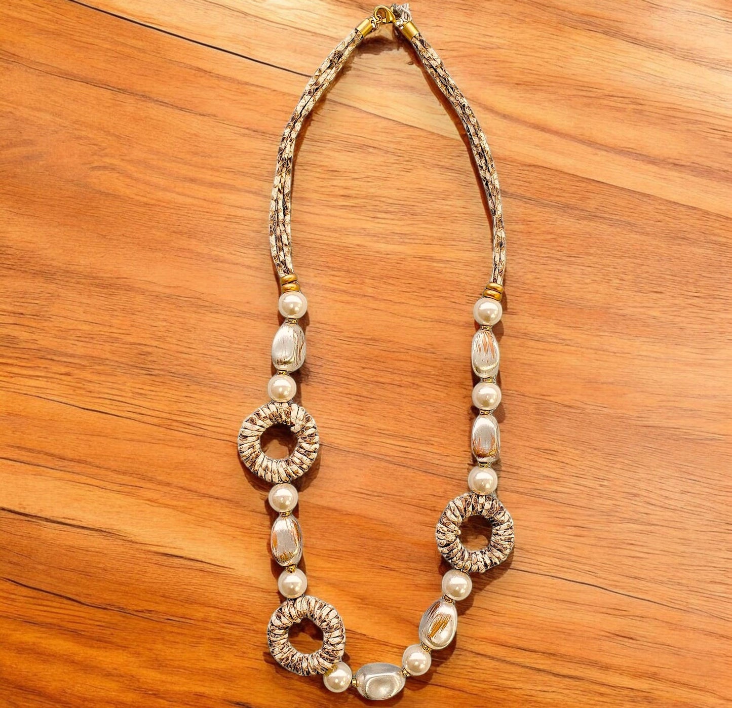 Western Cork & Pearl Necklace | Handmade Statement Jewelry by