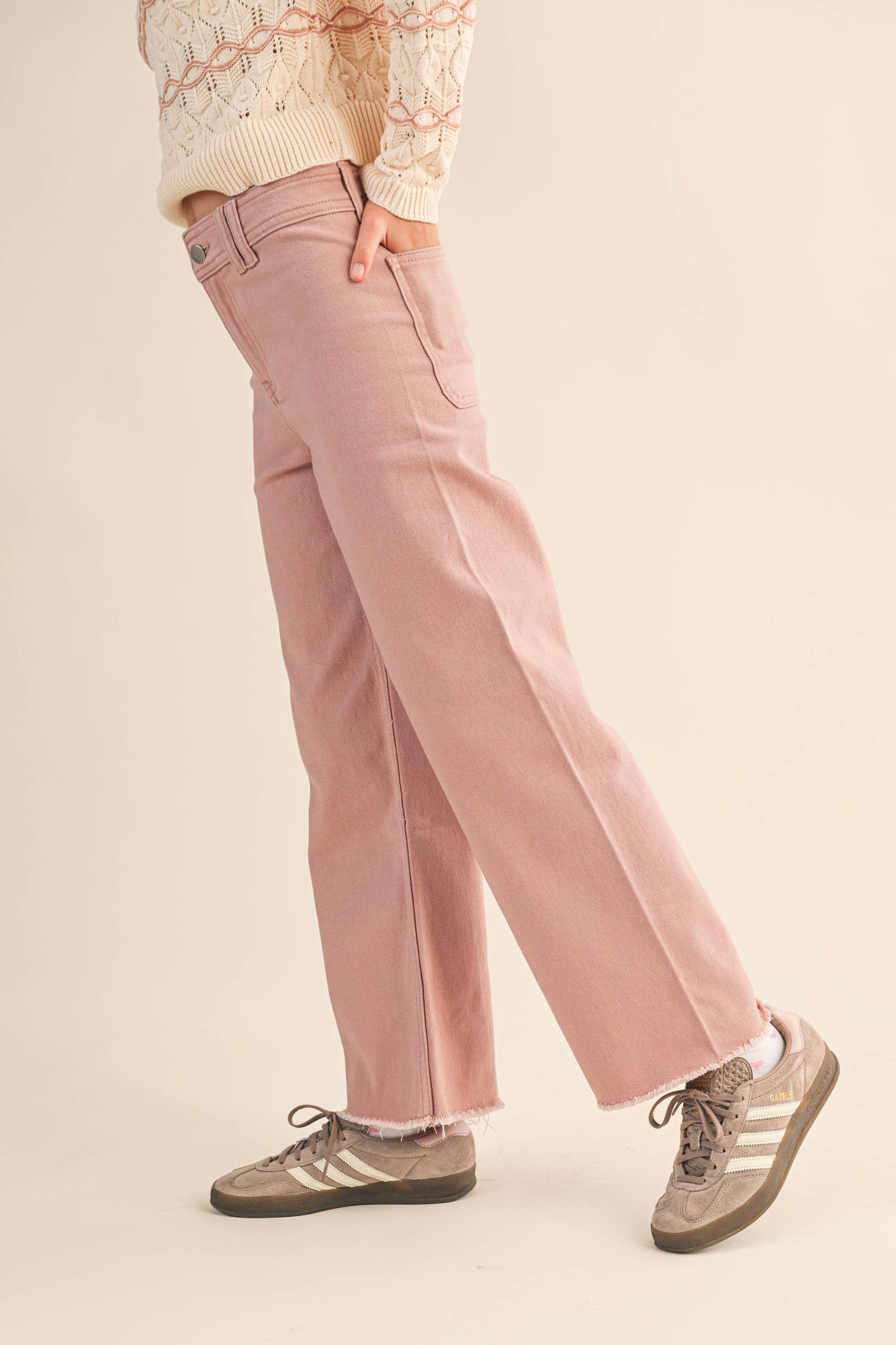 TWEEN KIDS GIRLS WIDE LEG DENIM PANTS (7-14)