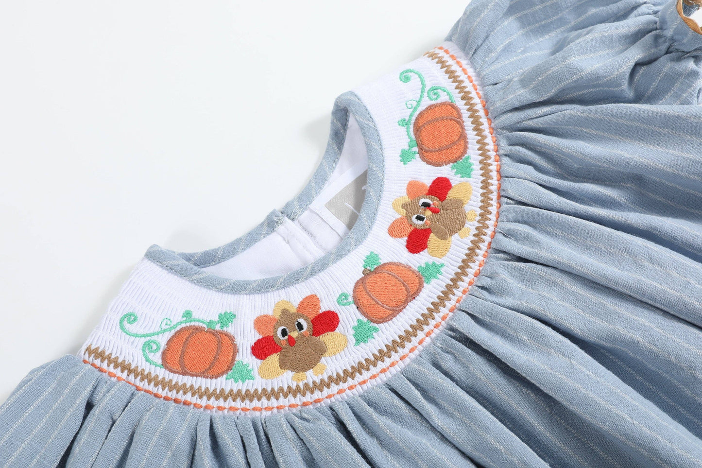 Light Blue Pinstripe Turkey Dress