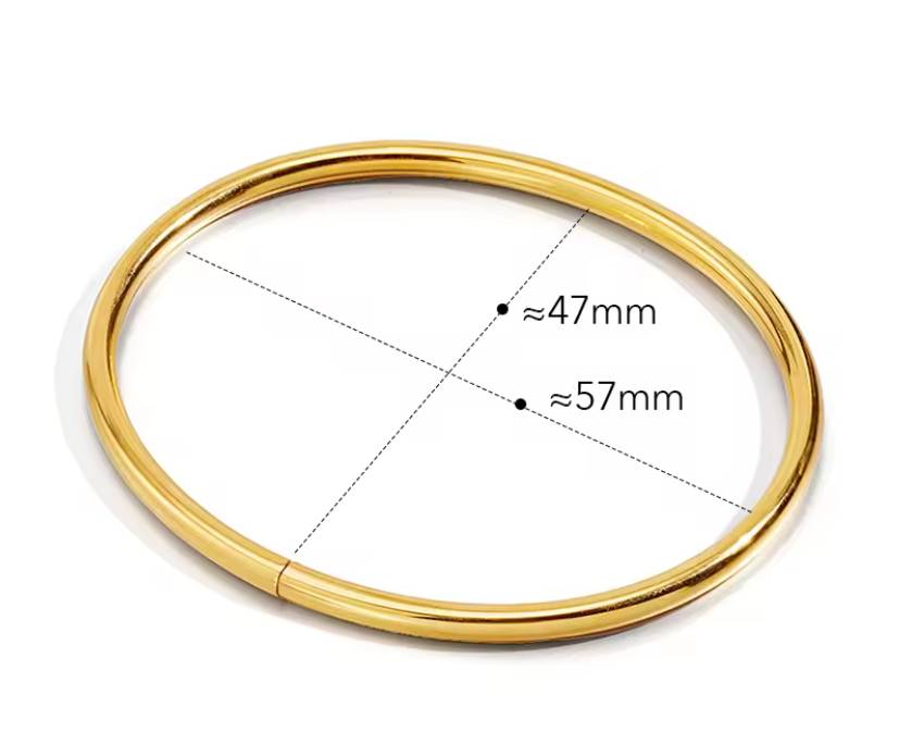 Shaye Bangle -Waterproof PVD- flexible -18K gold or rhodium