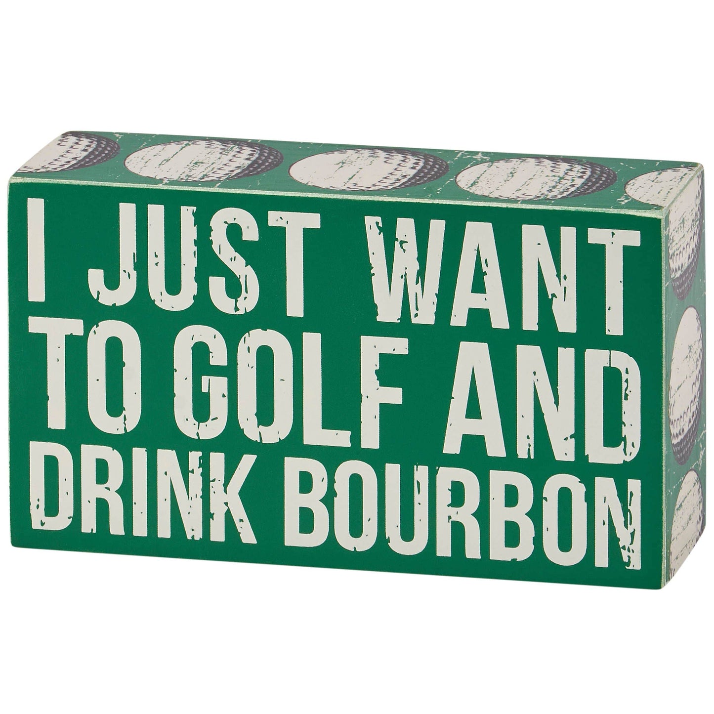 Golf And Bourbon Box Sign