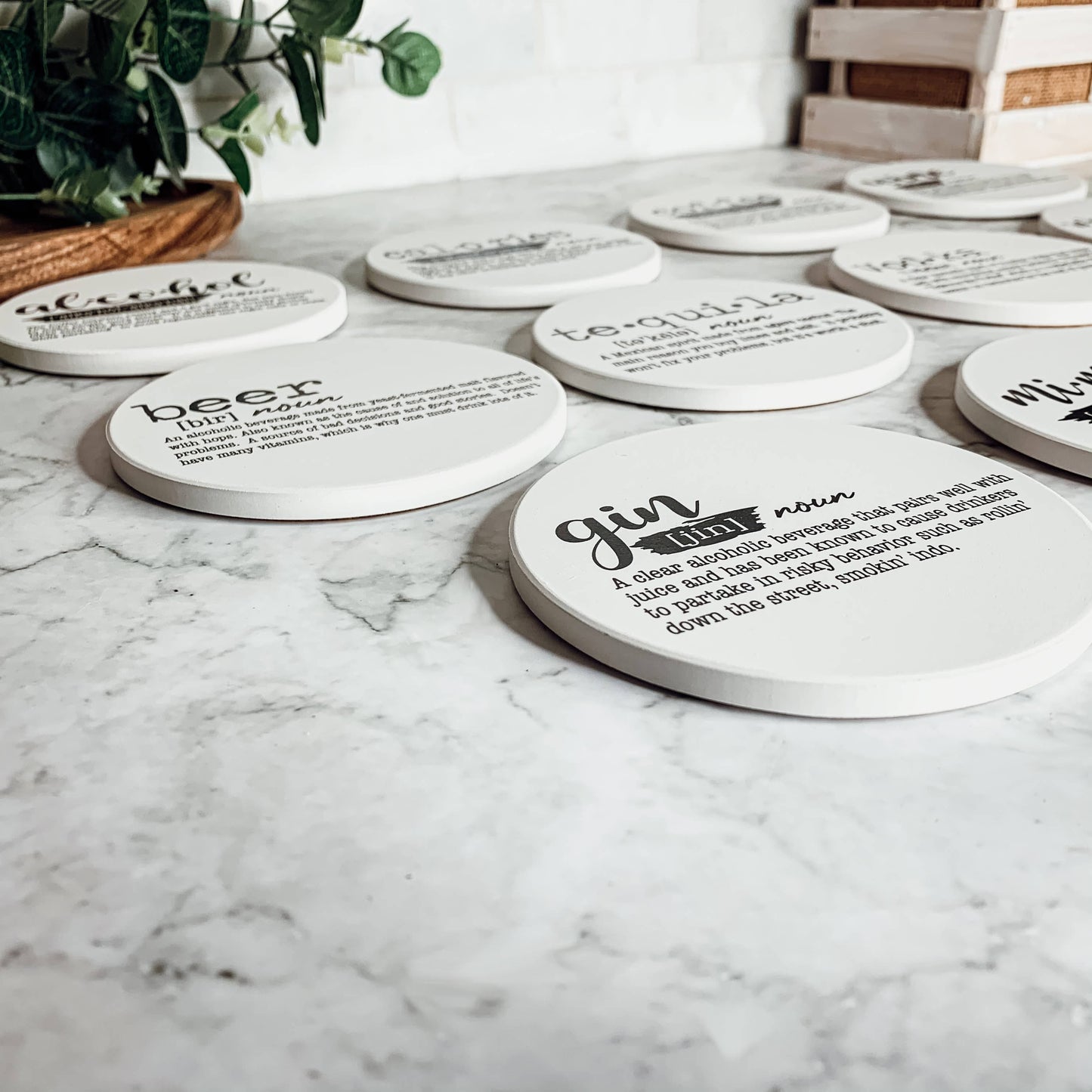 Funny Coaster Gift Sets, Humor Drink Dictionary Definitions