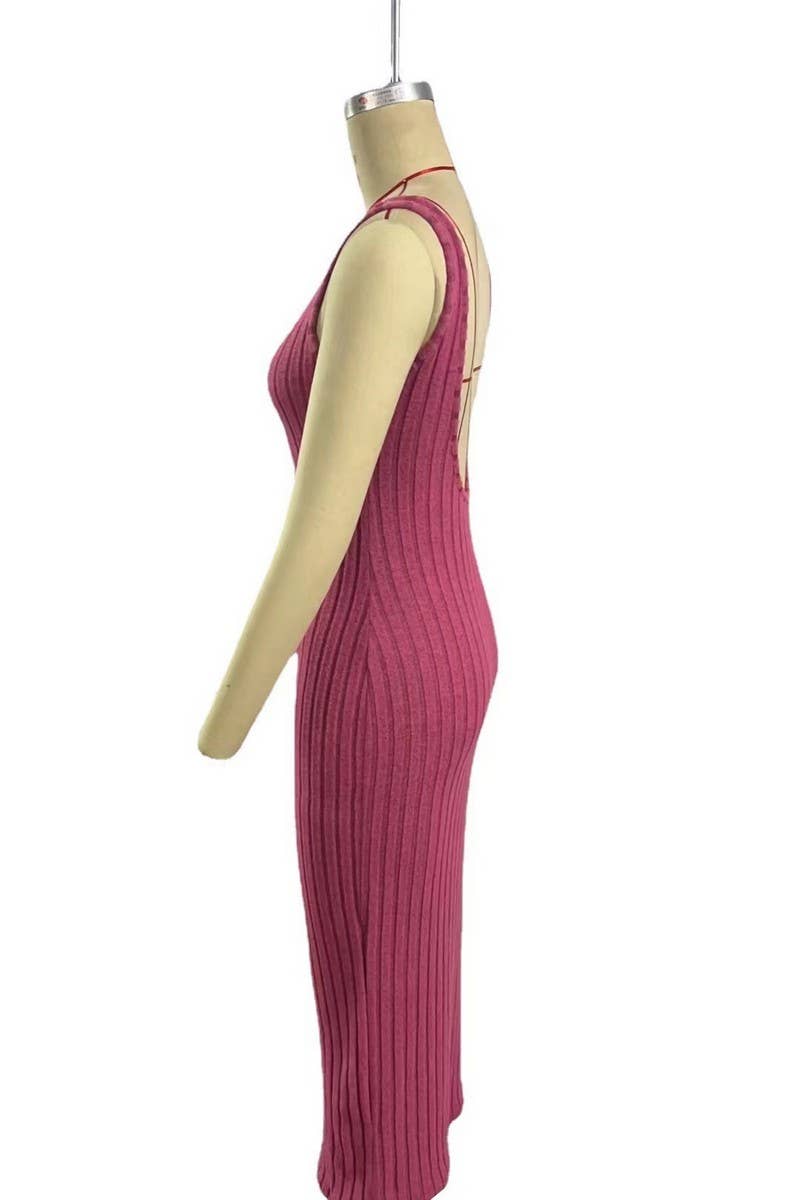 LONG KNITTED DRESS