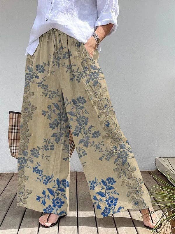 Comfort Loose Printed Trousers