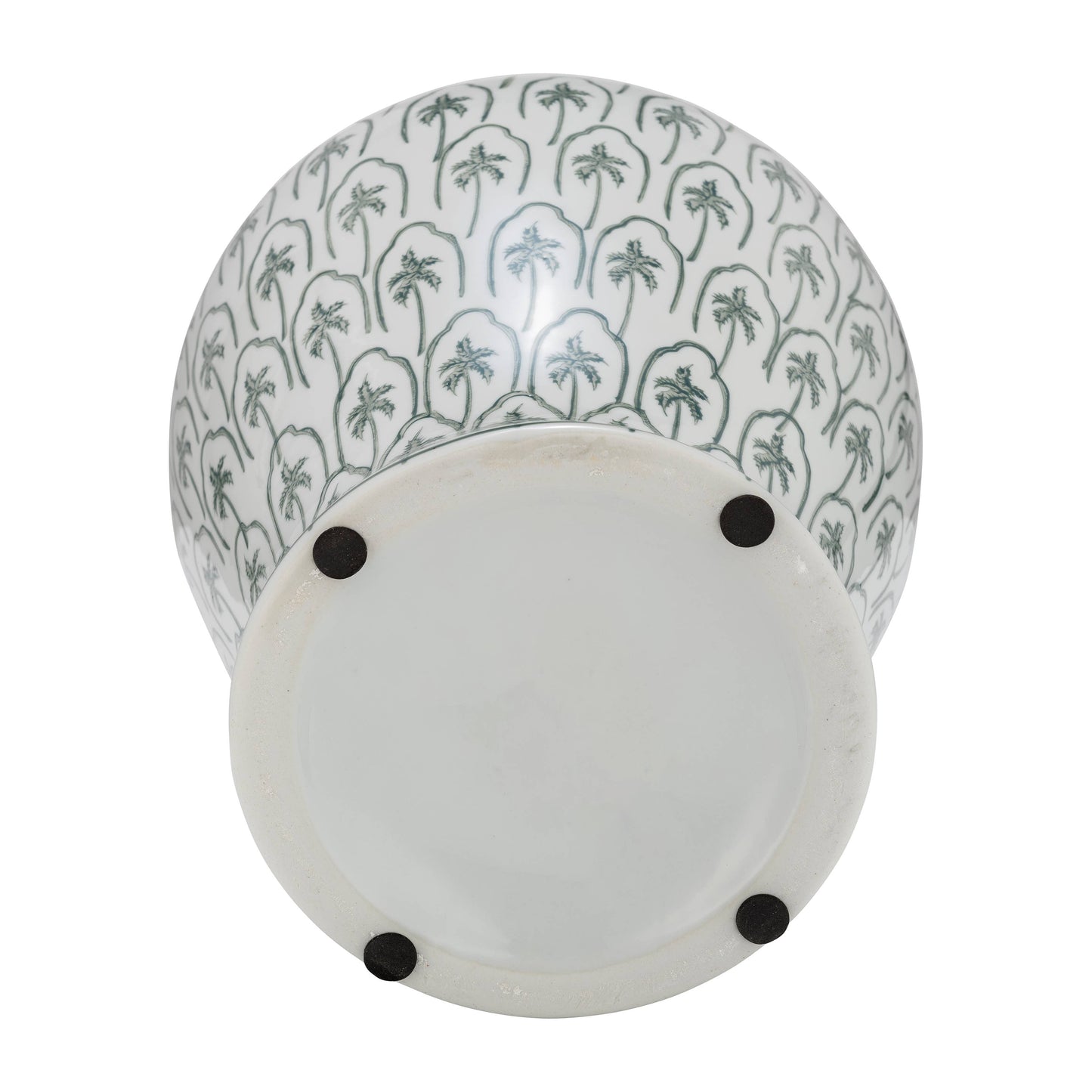 Ceramic Accents Lidded Decorative Ginger Jar - Green, 18 in.
