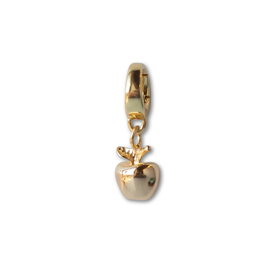 🍎Teacher Gift🍎 Apple Charm, Gold, Charm Bar 