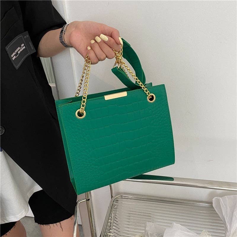 Fashionable PU Large Capacity Square Shoulder Bag