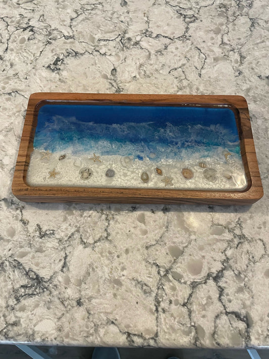 Teak Beach Tray 11 x 5