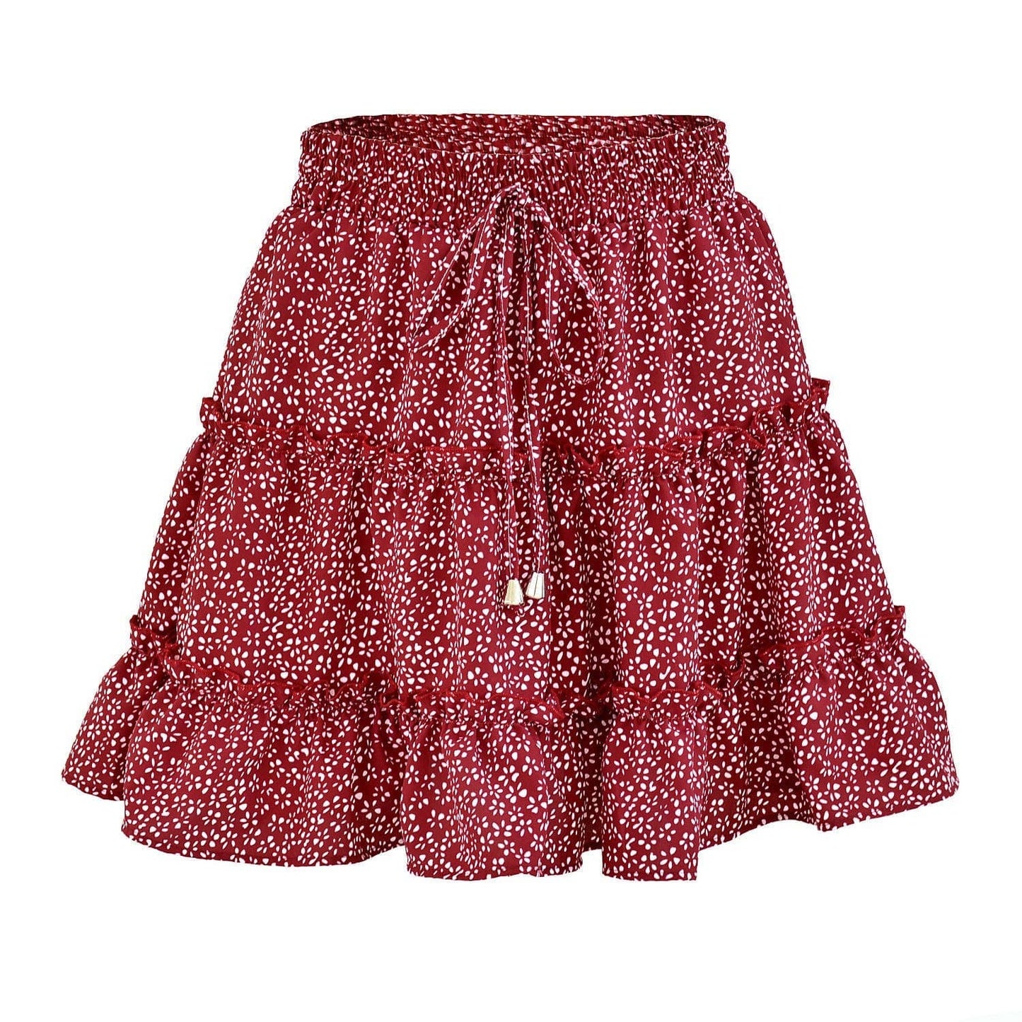 High Waist Ruffles Floral Skirt