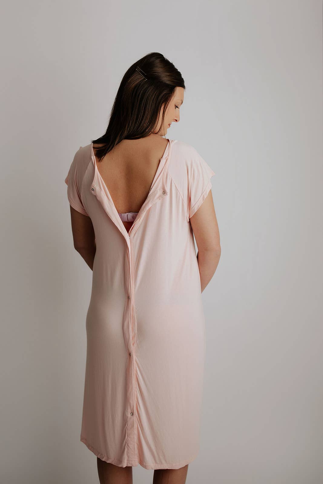 Heavenly Pink Mommy Labor and Delivery/ Nursing Gown