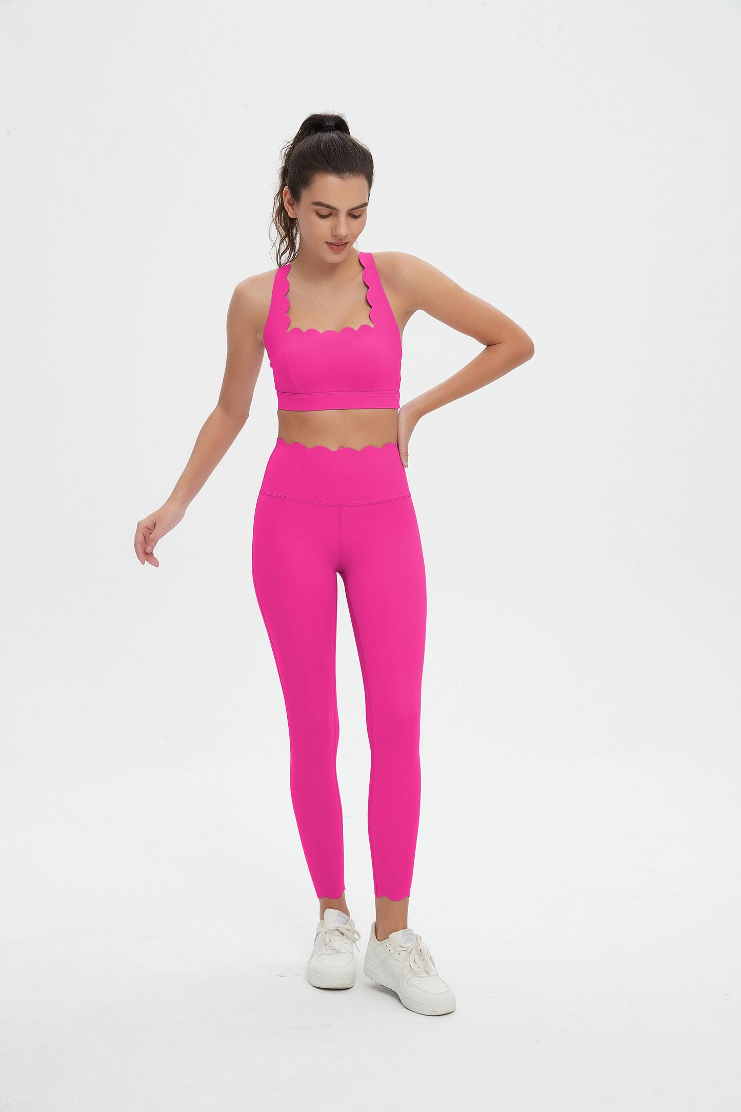 Sylvie Lycra® Scallop High Waist Leggings