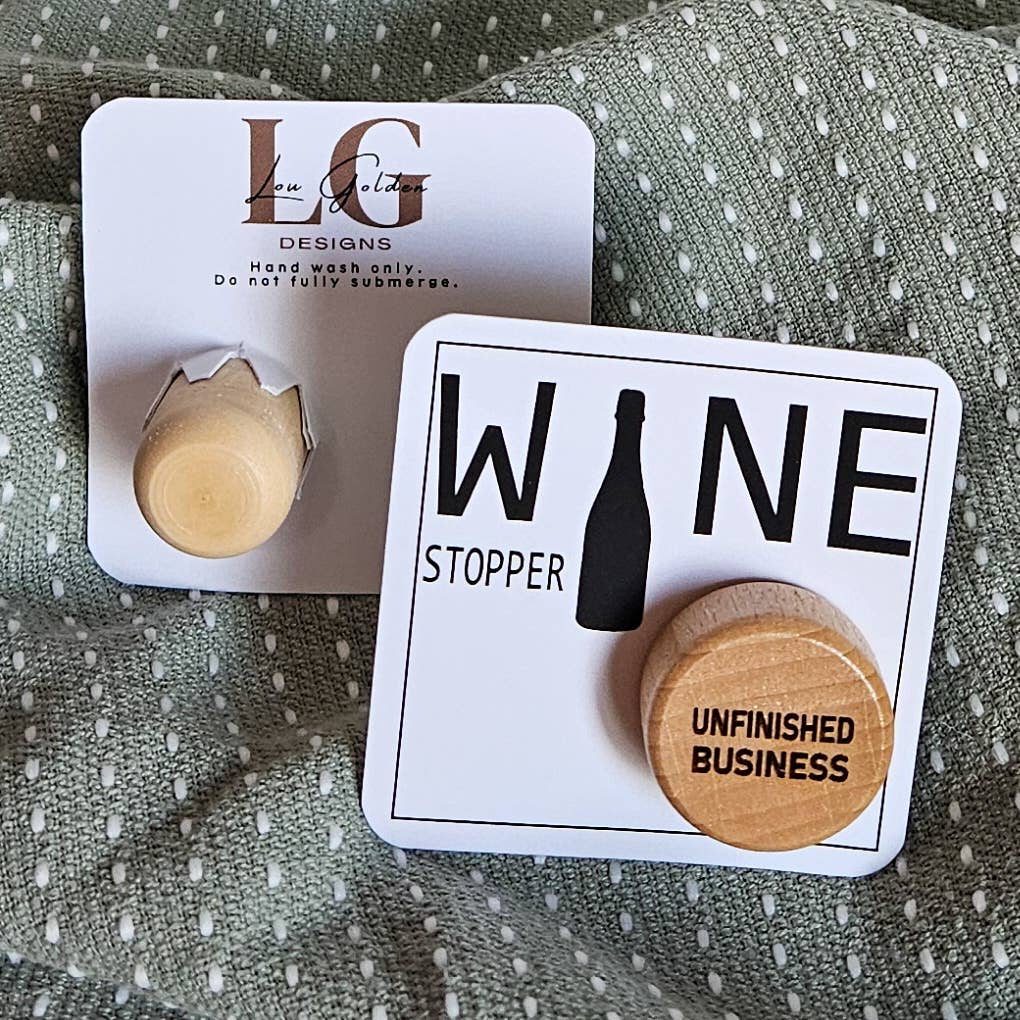 Unfinished Business Wine Stopper