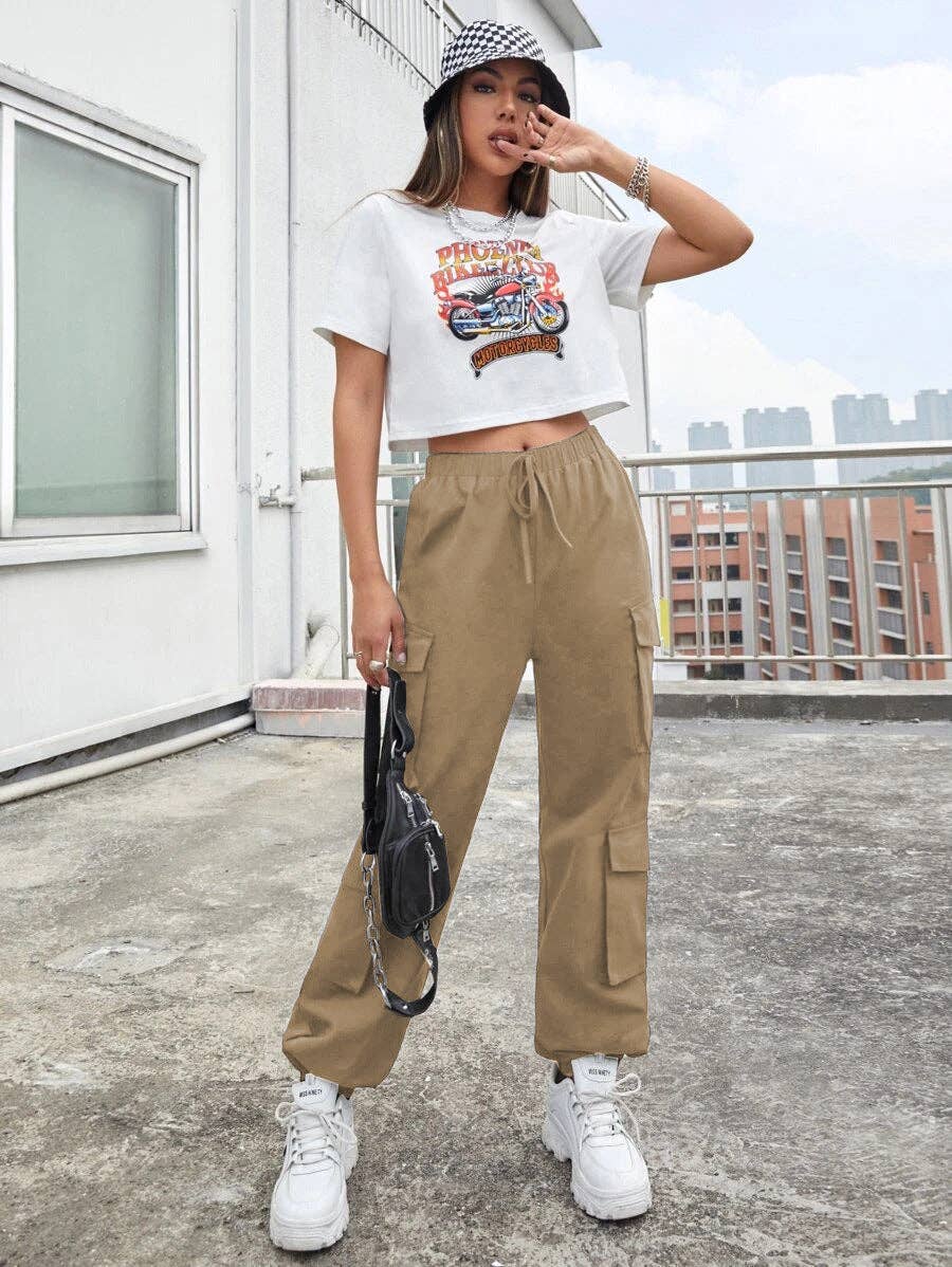 High Street Hip Hop Women Pants