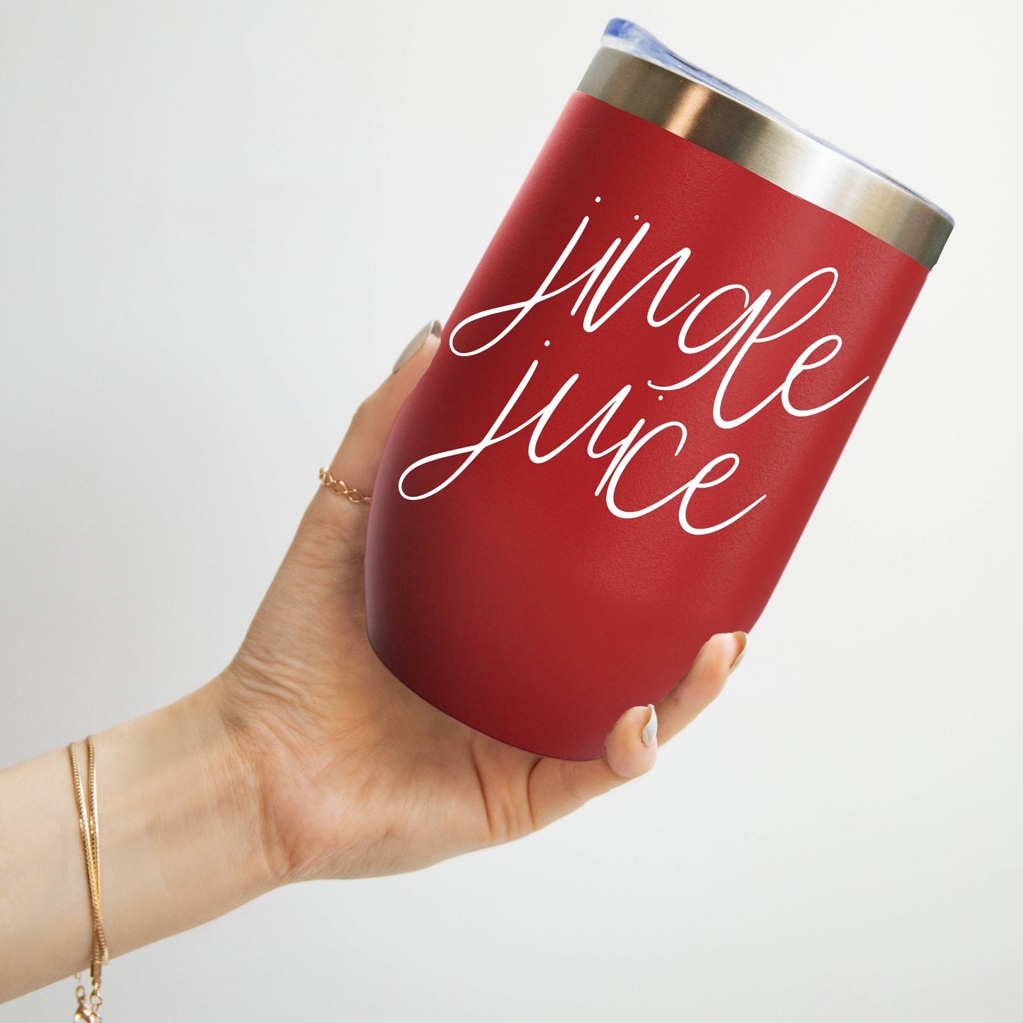 Jingle Juice Red Holiday Tumblers w Lid