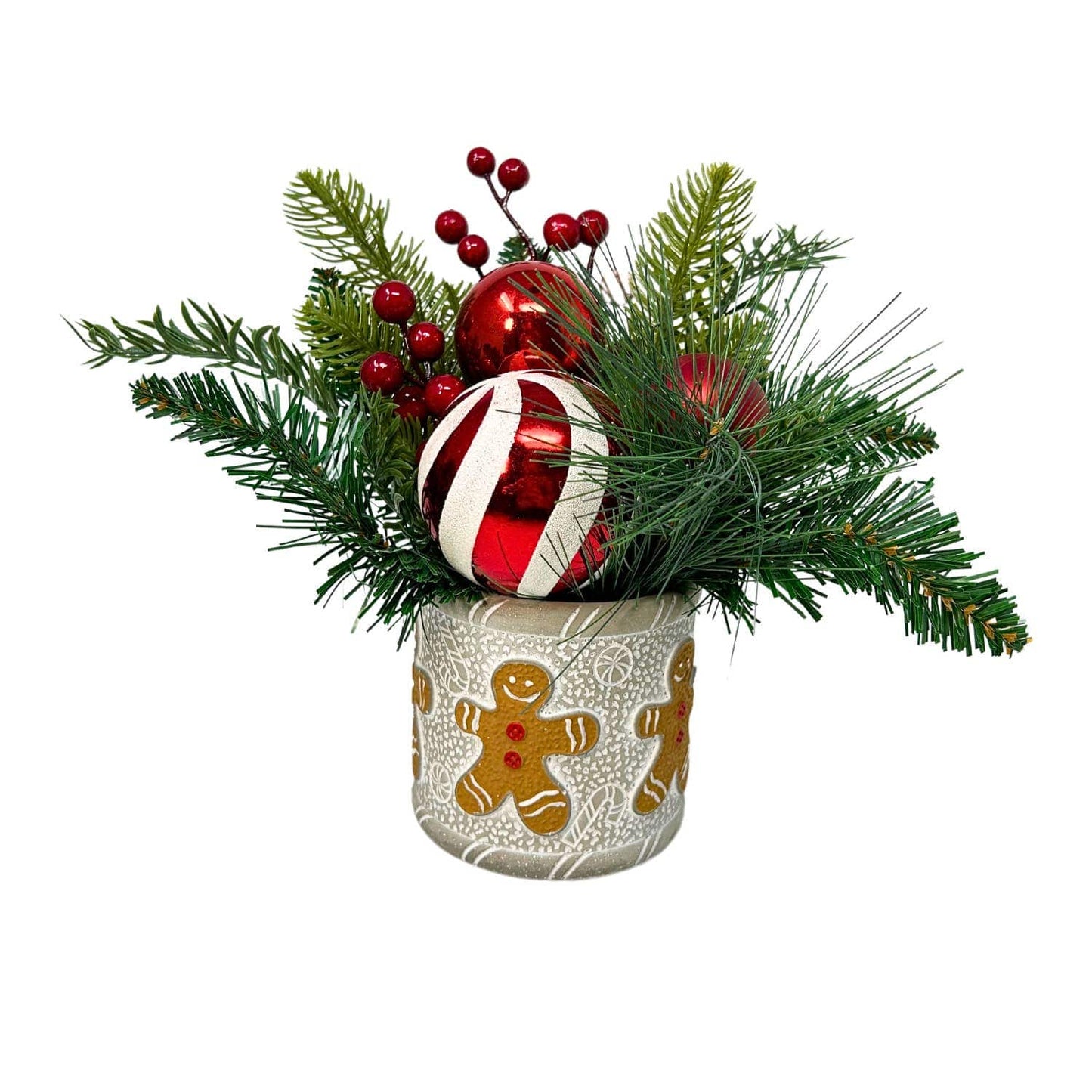 PEPPERMINT PASSION WINTER ARRANGEMENT 10" H X 4" P