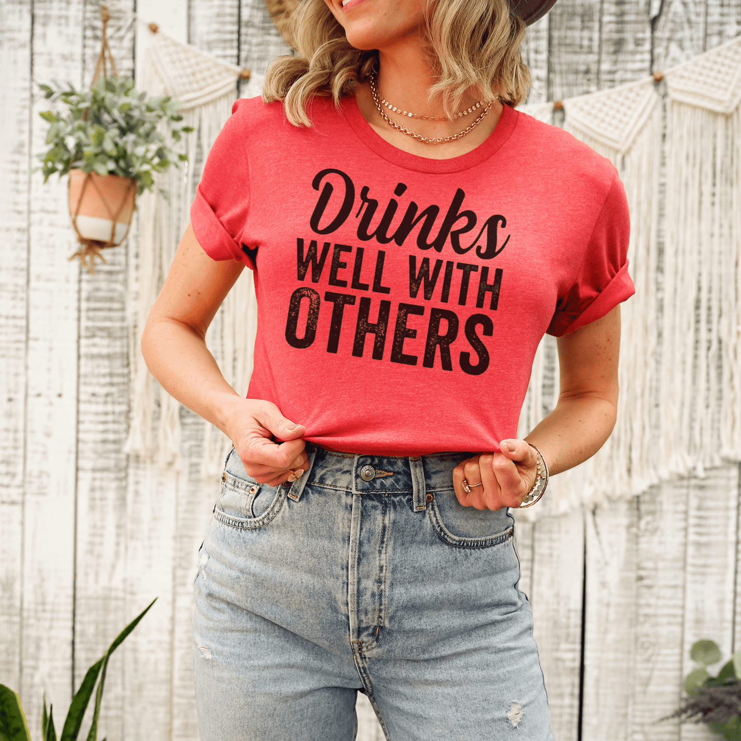 DRINKS WELL WITH OTHERS T-SHIRT