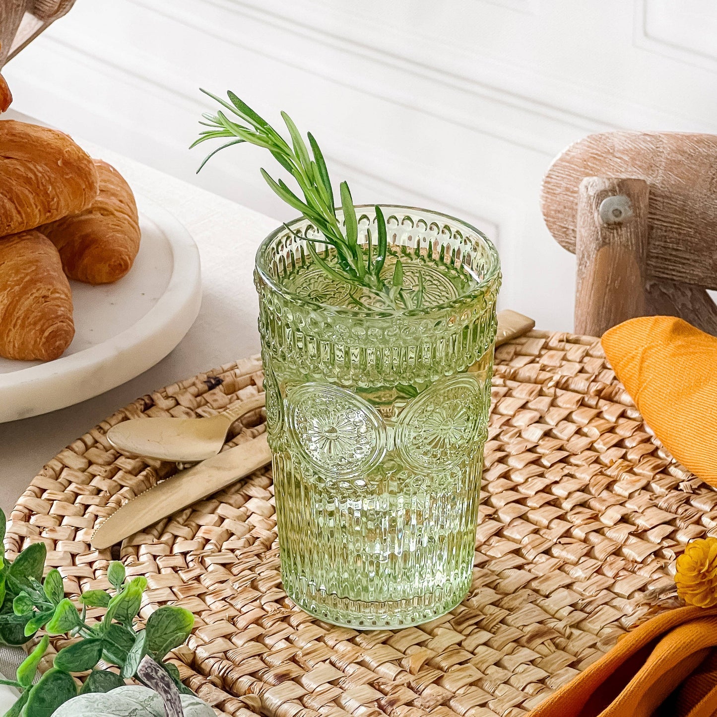 13 oz. Vintage Textured Drinking Glasses (6 pcs)