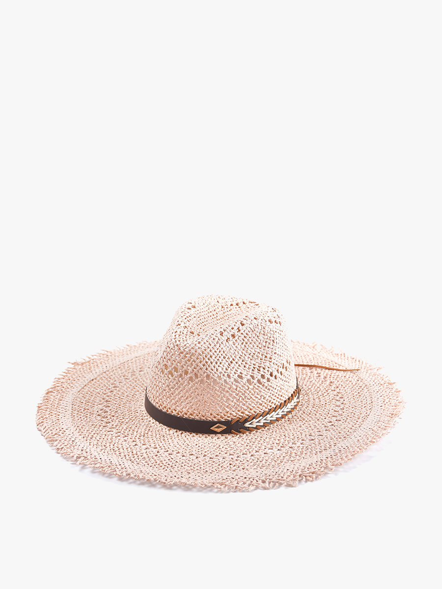 Straw Hat w/ Frayed Edge