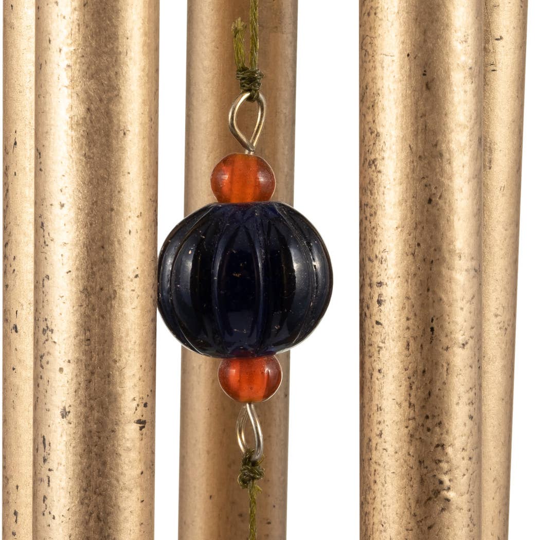 Metal Five-Pipes Hanging Wind Chime Bells - Gold, 43 in.