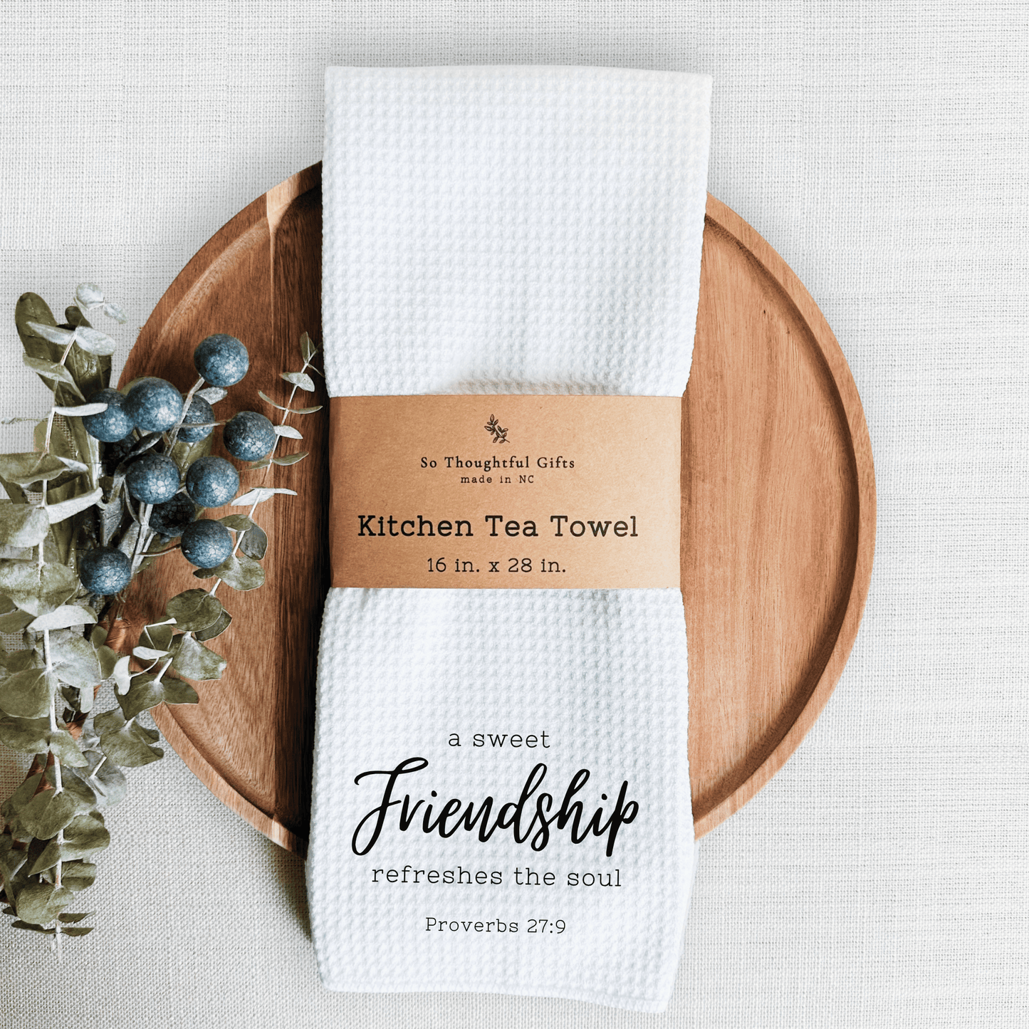 Scripture Dish Towel - Proverbs 27:9 | Kitchen Towel