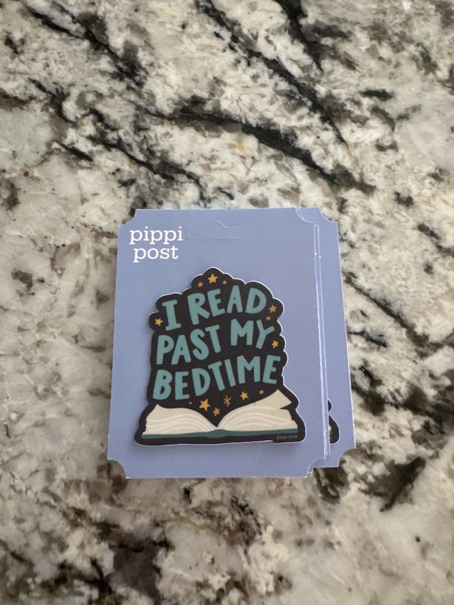 Bookish I Read Past My Bedtime Decal Sticker