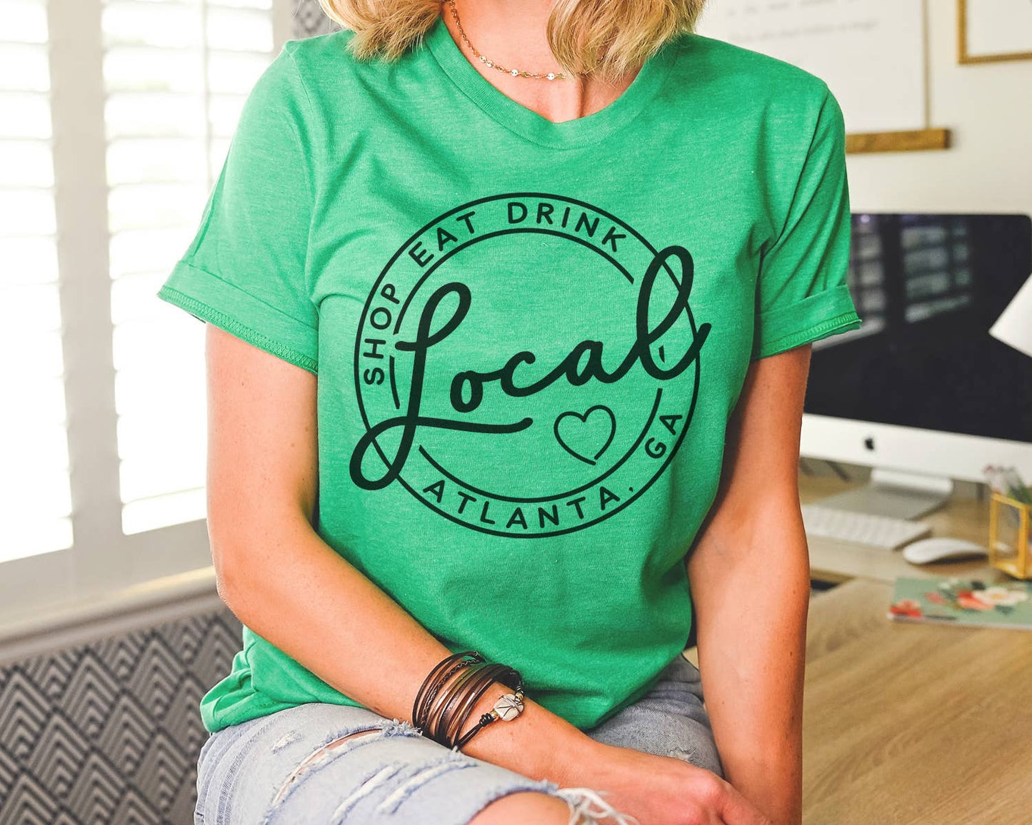 Custom Local Circle Shop Eat Drink Tee NEW COLORS