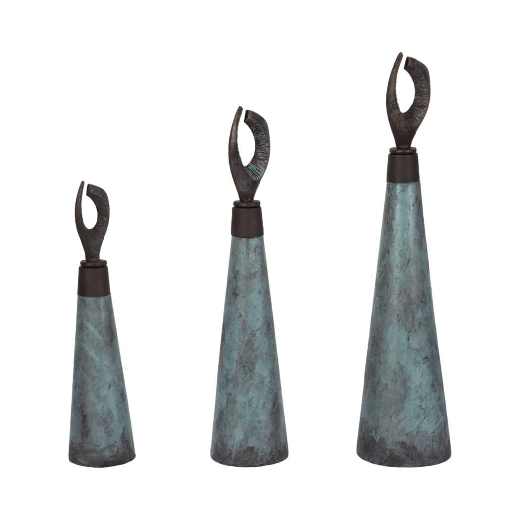 Set of 3 Sculptures , 16/20/23 in.