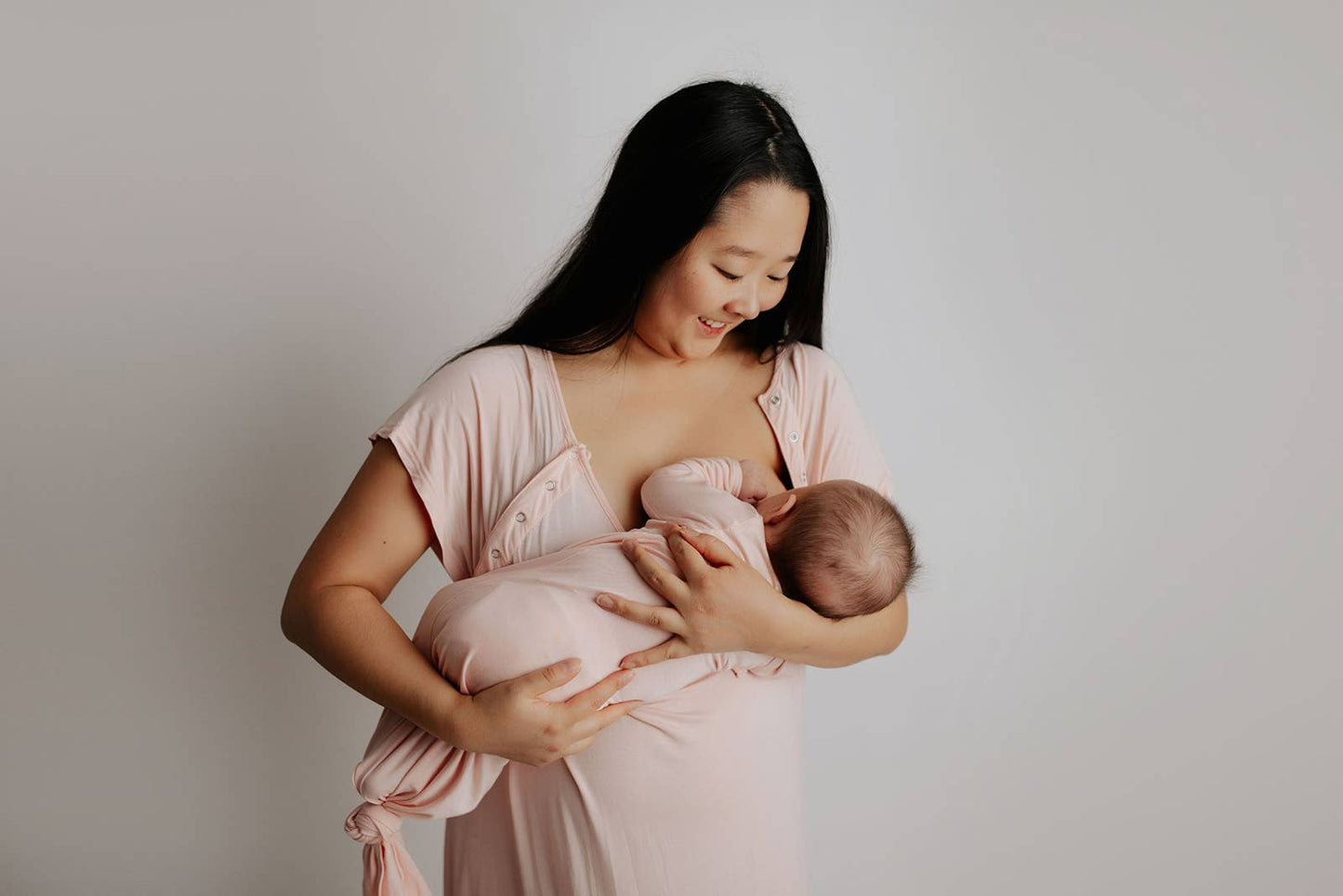Heavenly Pink Mommy Labor and Delivery/ Nursing Gown