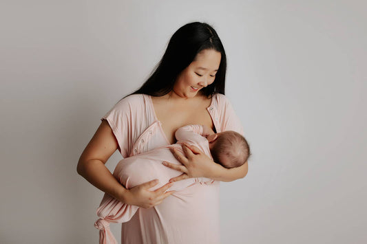 Heavenly Pink Mommy Labor and Delivery/ Nursing Gown